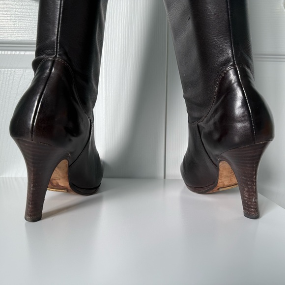 COLE HAHN | Nike Air Brown Leather Tall Boots Sz 7 - Picture 4 of 6